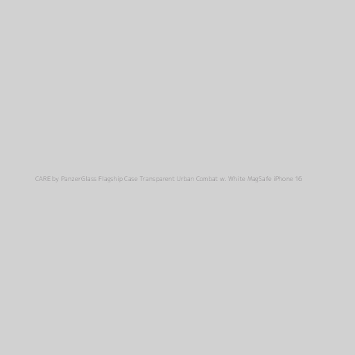 CARE by PanzerGlass Flagship Case Transparent Urban Combat w. Blue MagSafe iPhone 16